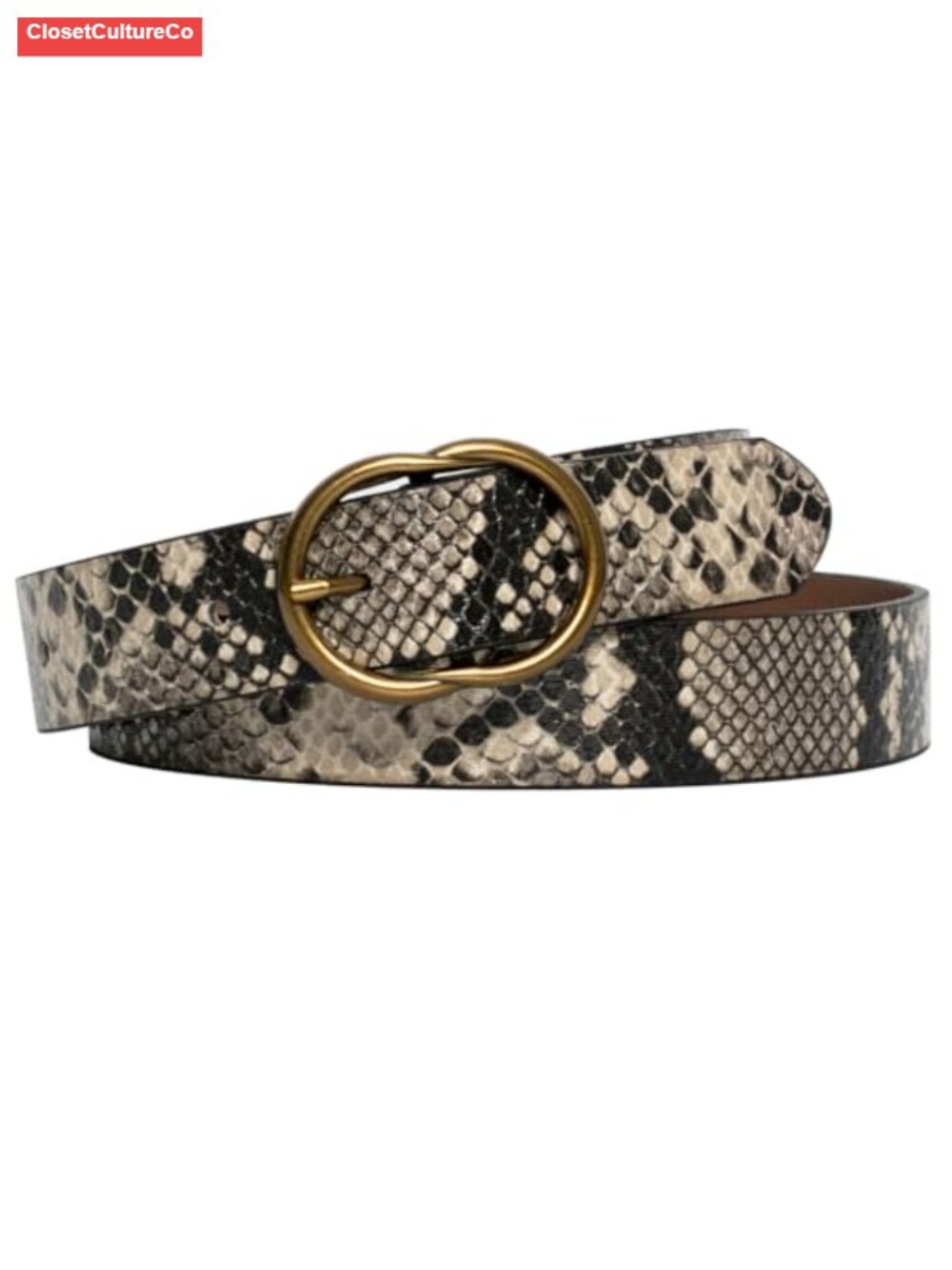 Womens Leopard Print Waist Belt Double Ring Buckle Adjustable Casual